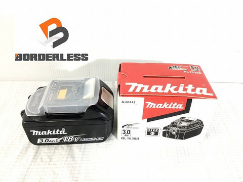 ☆未使用品 コメント必読☆makita マキタ 18V 3.0Ah 純正 リチウムイオンバッテリー BL1830B 残量表示付 リチウムイオン電池 蓄電池133388
