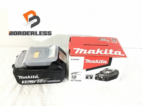 ☆未使用品 コメント必読☆makita マキタ 18V 3.0Ah 純正 リチウムイオンバッテリー BL1830B 残量表示付 リチウムイオン電池 蓄電池133388 - 1
