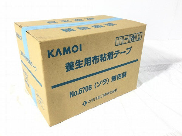 ☆未使用☆KAMOI カモ井加工紙 養生用布粘着テープ NO.6708 25mm×25m 60巻入 ソラ無包装 水色 カモ井加工紙株式会社117146 - 5