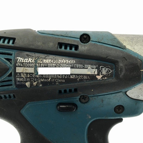☆中古品 2点セット☆makita マキタ 10.8V インパクトドライバ TD090D ドライバドリル DF330D バッテリー2個(10.8V 1.3Ah) 充電器付 - 8