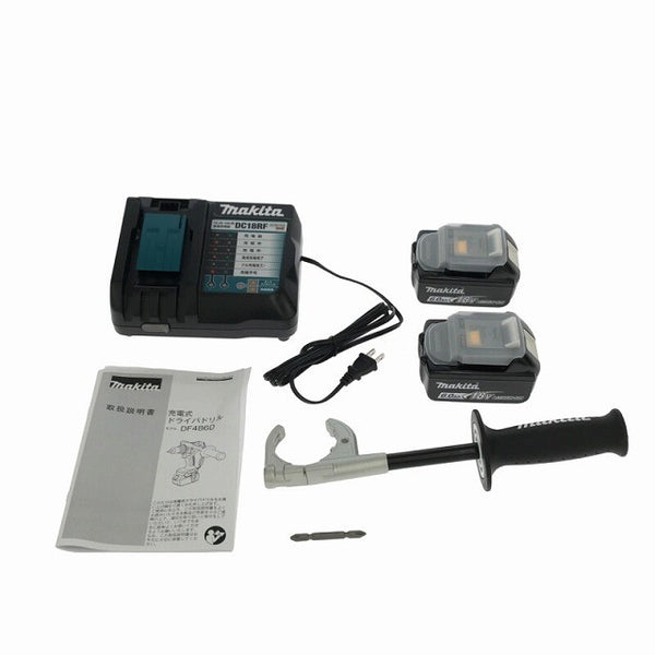 ☆未使用品☆makita マキタ 18V 充電式ドライバドリル DF486DRGX バッテリー2個(18V 6.0Ah) 充電器 ケース付き 117606 - 10