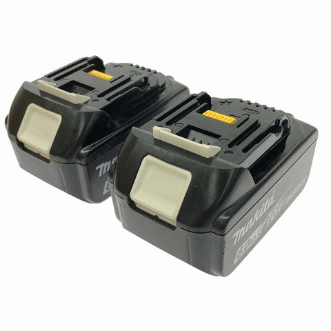 ☆中古品2個セット☆makita マキタ 18V 6.0Ah 純正 リチウムイオンバッテリー BL1860B 残量表示付 急速充電対応 蓄電池 充電池 雪マーク135736 - 0