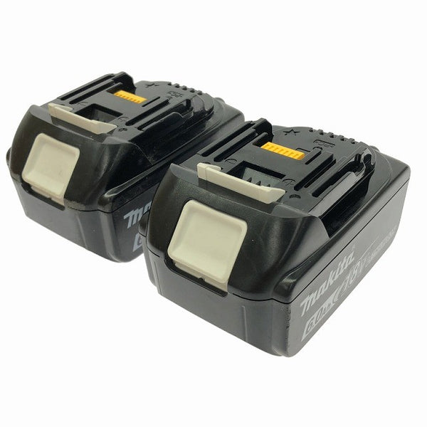 ☆中古品2個セット☆makita マキタ 18V 6.0Ah 純正 リチウムイオンバッテリー BL1860B 残量表示付 急速充電対応 蓄電池 充電池 雪マーク135736 - 2