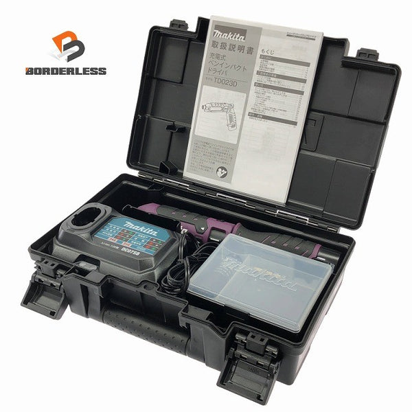 ☆未使用品 限定色☆makita マキタ 7.2V 充電式ペンインパクトドライバー TD023DHXAP 紫/パープル バッテリ2個(1.5Ah) 充電器135301 - 1