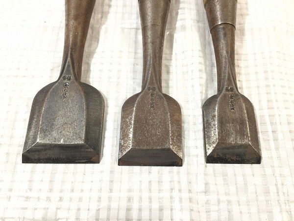 ☆中古品10本セット☆金右衛門 追入れ鑿 1分～1寸4分/3mm～42mm 追入れのみ 追入れノミ 追入れ鑿 叩きノミ 叩き鑿 大工道具131764 - 3