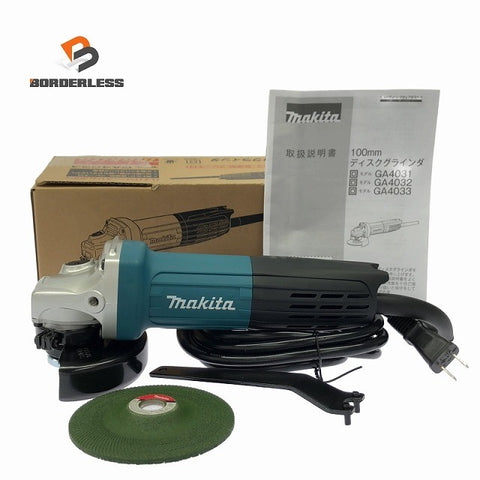 ☆未使用品☆makita マキタ 100mm ディスクグラインダ GA4033 高トルク・低速型・ブレーキ付 サンダ 研削 研磨 切削125458