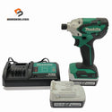 ☆中古品☆makita マキタ 14.4V 充電式インパクトドライバー MTD001D バッテリ2個(1.5Ah) 充電器付 コードレス DIY/日曜大工133949 - 1