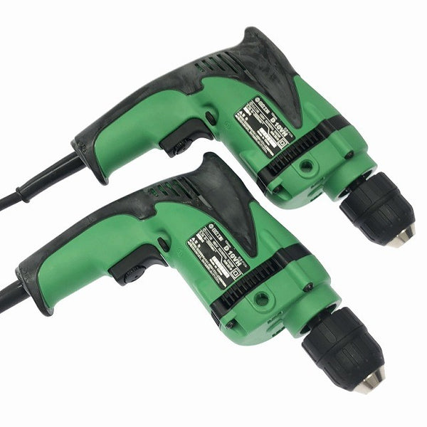 ☆比較的綺麗2点セット☆HITACHI 日立工機 100V 10mm 変速ドリル D10VH×2 キーレスチャック付 電動工具122430 - 5