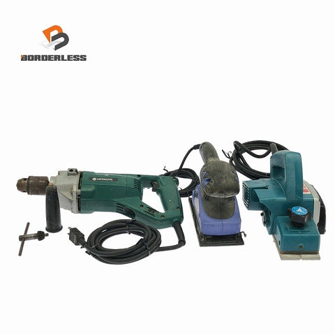 ☆中古品DIYセット☆日立 13mm 低速ドリル D13SA  オービタルサンダー FSV10SA マキタ 電気カンナ 1900BA 日曜大工125659