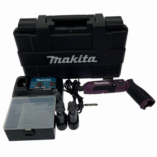 ☆美品 限定色☆makita マキタ 7.2V 充電式ペンインパクトドライバー TD023DHXAP 紫/パープル バッテリ2個(1.5Ah) 充電器 ケース131571 - 3