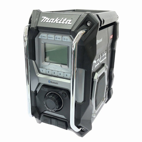 ☆美品☆makita マキタ 10.8V/14.4V/18V/40Vmax/100V 充電式ラジオ MR002G 黒 本体 アダプター Bluetooth コードレス 現場ラジオ 116704 - 2