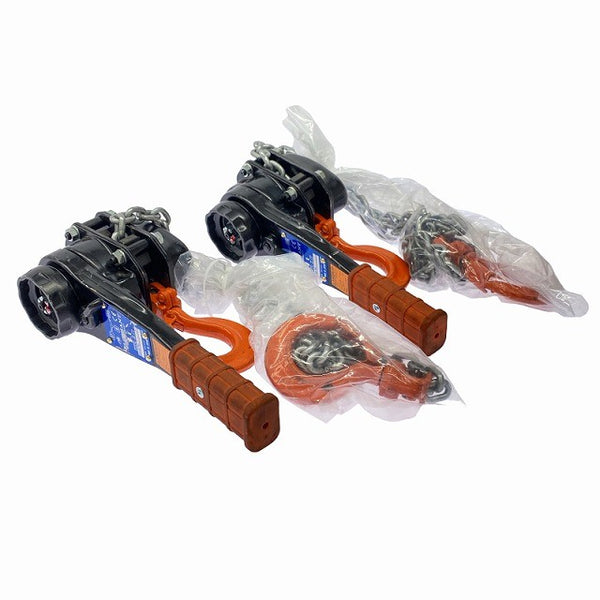 ☆中古品2本セット☆象印チェンブロック エレファント YA型 強力レバーホイスト YA-100 荷重1ton 揚程1.5m レバーブロック 荷締め機130946 - 4