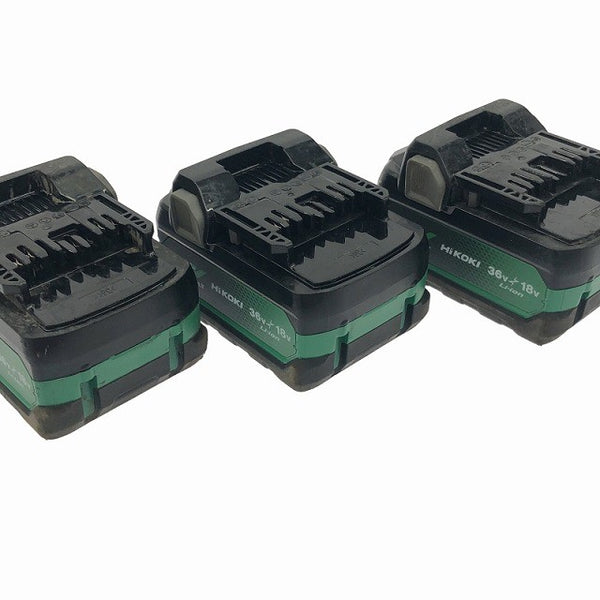 ☆中古品3個セット☆HiKOKI ハイコーキ 36V 2.5Ah 純正 マルチボルトバッテリー BSL36A18 リチウムイオンバッテリー 蓄電池117130 - 5