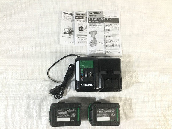 ☆未使用☆HiKOKI ハイコーキ コードレスインパクトドライバ WH18DC(2XPZ) バッテリー2個(BSL36A18X) 充電器 ケース付120978 - 10