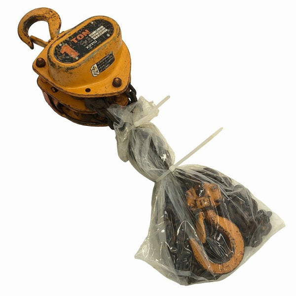 ☆中古品2個セット☆KITO キトー チェーンブロック M3形 CB010 荷重1.0ton/1ton 揚程2.5m 手動式 チェンブロック 吊り具 荷揚げ機136341 - 3