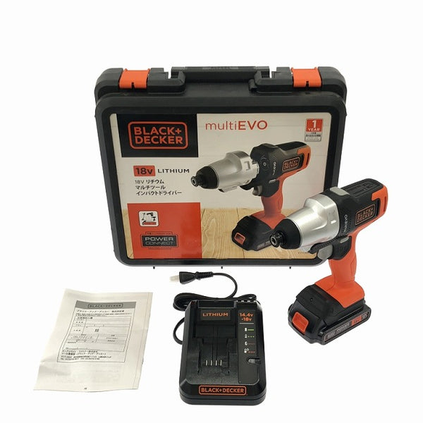 ☆未使用品☆BLACK+DECER ブラック＆デッカー 18V マルチツール インパクトドライバー EVO185I1 バッテリ1個 充電器 ケース付112704 - 3