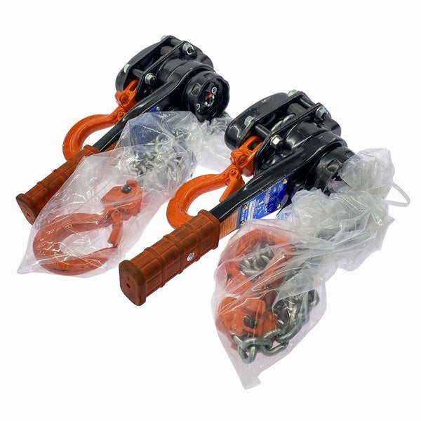☆中古品2本セット☆象印チェンブロック エレファント YA型 強力レバーホイスト YA-100 荷重1ton 揚程1.5m レバーブロック 荷締め機130946 - 5