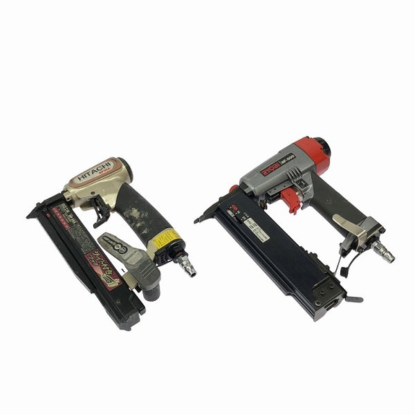 ☆中古品セット☆HITACHI 日立工機 常圧 ピン釘打機 NP35A RYOBI エア釘打機 RF-500 ゴーグル付 ピンタッカ エアーツール108335 - 2