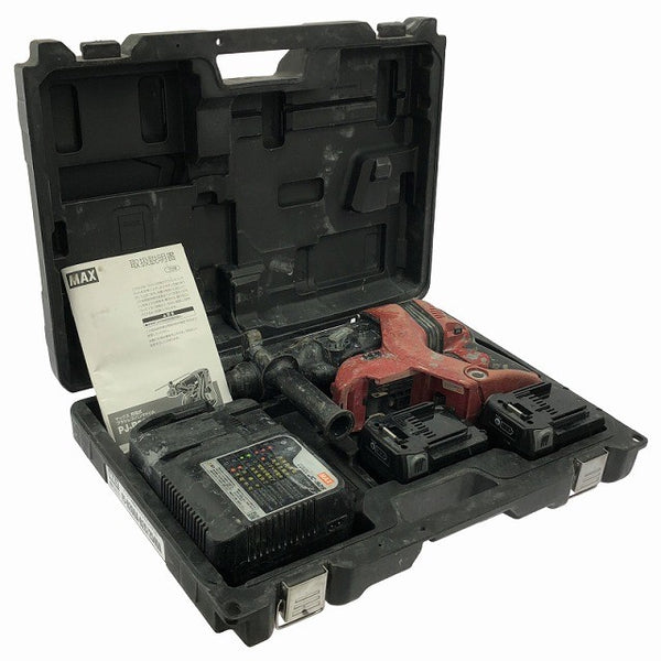 ☆中古品☆MAX マックス 25.2V 充電式ブラシレスハンマドリル PJ-R266A-B2C/2540A バッテリ2個(4.0Ah)充電器+パーツ+ケース135772 - 2