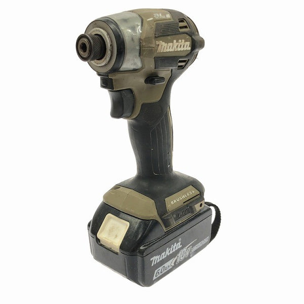 ☆中古品☆makita マキタ 充電式インパクトドライバー TD173D オリーブ バッテリ2個(BL1860B)付 コードレス バッテリー式120991 - 2