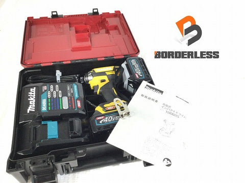 ☆未使用品 限定色☆makita マキタ 40Vmax 充電式インパクトドライバー TD002GDXFY 黄色/フレッシュイエロー フルセット134865 - 0