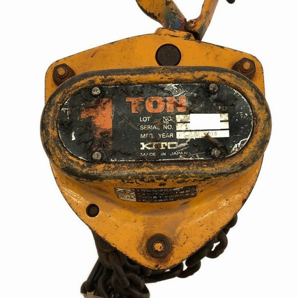 ☆中古品2個セット☆KITO キトー チェーンブロック M3形 CB010 荷重1.0ton/1ton 揚程2.5m 手動式 チェンブロック 吊り具 荷揚げ機136340 - 4