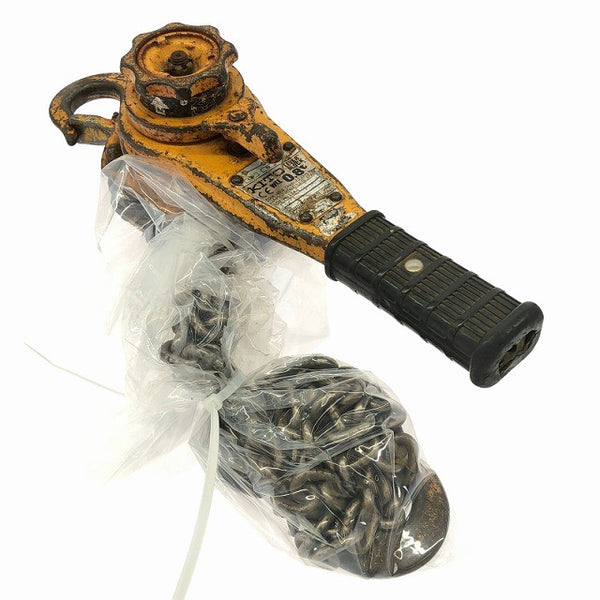 ☆中古品☆KITO キトー レバーブロック L5形 LB008 荷重0.8ton/800kg 揚程1.5m レバーホイスト ガッチャ 荷揚げ機 荷締め機137283 - 3