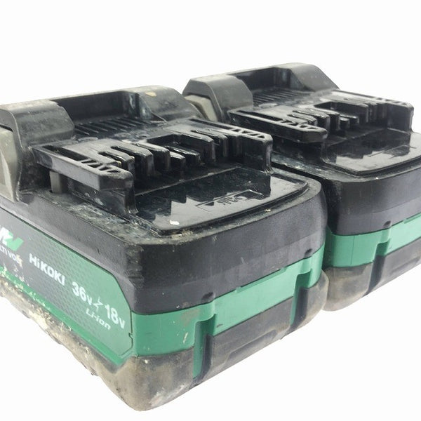 ☆中古品2点セット☆HiKOKI ハイコーキ 36V 2.5Ah 純正 マルチボルトバッテリー BSL36A18X リチウムイオンバッテリー 蓄電池122331 - 7