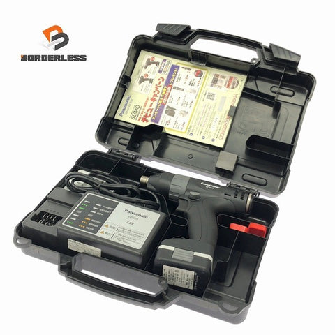 ☆比較的綺麗☆Panasonic パナソニック 7.2V 充電マルチインパクトドライバー EZ7520LA2S-B 黒 バッテリ2個 充電器 ケース付124011