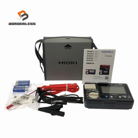 ☆中古極美品☆HIOKI 日置電機 絶縁抵抗計 IR4052 5レンジ デジタルメガー 絶縁抵抗測定器 電気計測器 測定器133104