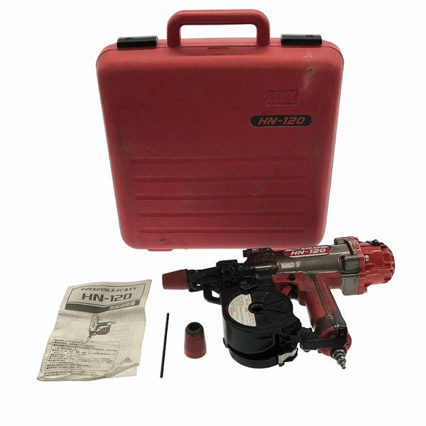 ☆中古品☆MAX マックス 65mm 高圧 コンクリートピンネイラ HN-120 ケース付 コンクリート用 ピンタッカー ピン釘打機 ピン打機 - 3