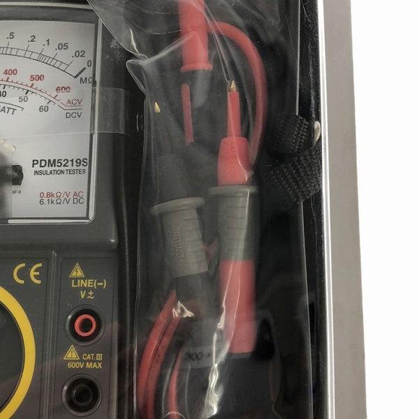 ☆未使用品☆ SANWA サンワ アナログ絶縁抵抗計 PDM5219S-P 定格電圧3レンジ式 軽量設計 アナログメガー/Ω 三和電気計器130782 - 9