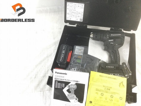 ☆未使用品☆Panasonic パナソニック 充電ドリルドライバー EZ1DD1J18D-B バッテリ2個(18V 5.0Ah) 充電器 ケース付 コードレス132785