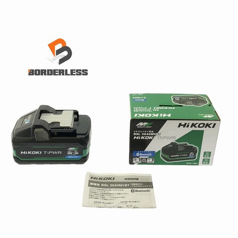 ☆未使用品☆HIKOKI ハイコーキ マルチボルトT-PWRバッテリー BSL3640MVBTリチウムイオン電池 Bluetooth内蔵115542