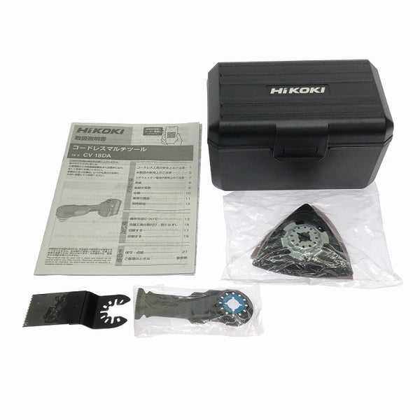 ☆極美品☆HIKOKI ハイコーキ 18V コードレスマルチツール CV18DA(NN)本体+パーツ+カットソーブレード 低振動充電式 パワーツール - 10