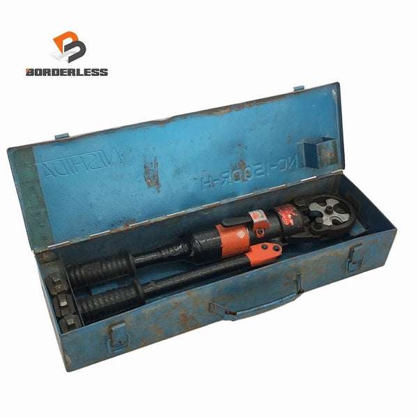 ☆中古品☆NISHIDA 西田製作所 油圧端子圧着機 NC-150DR-H ダイス4個 ケース付 手動式 油圧式 圧着工具136872 - 1