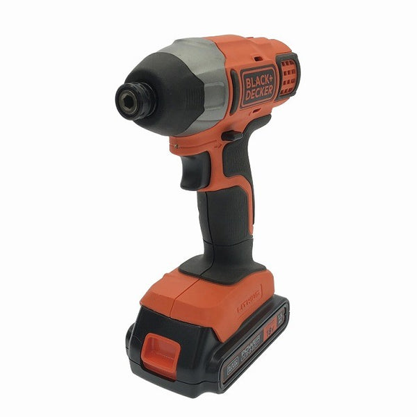 ☆美品☆B＆D BLACK+DECER ブラック＆デッカー 18V コードレスインパクトドライバー BPCI18 バッテリ2個 充電器 ケース117663 - 4