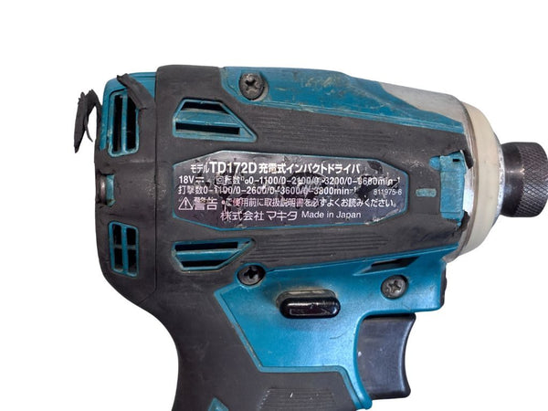 ☆中古品☆ makita マキタ 18V充電式インパクトドライバ TD172D 本体のみ 電動工具 締め付け137358 - 10