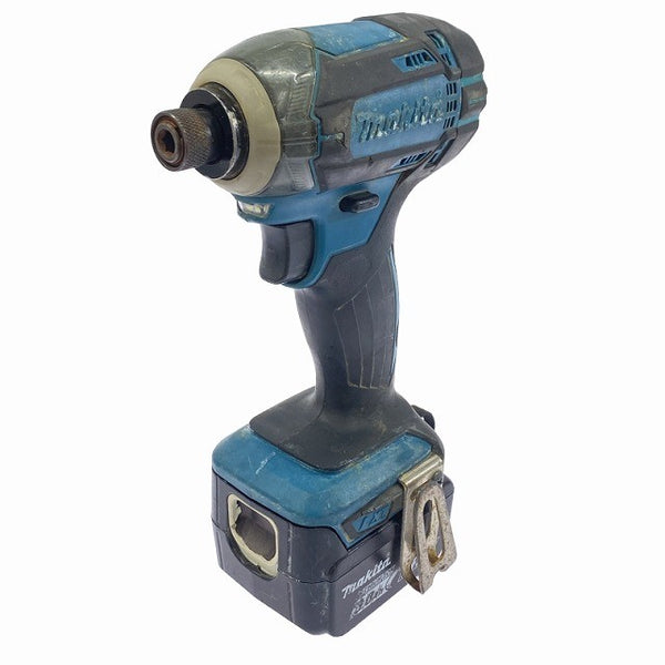 ☆中古品☆makita マキタ 14.4V 充電式インパクトドライバー TD138D 青/ブルー バッテリ1個(14.4V 3.0Ah) 充電器付 電動工具 - 2