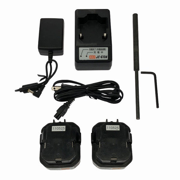 ☆中古品☆ MAX マックス 6V 充電式ガスネイラ GS-725C 本体+バッテリー2個(1.5Ah)充電器+パーツ+ケース133177 - 10