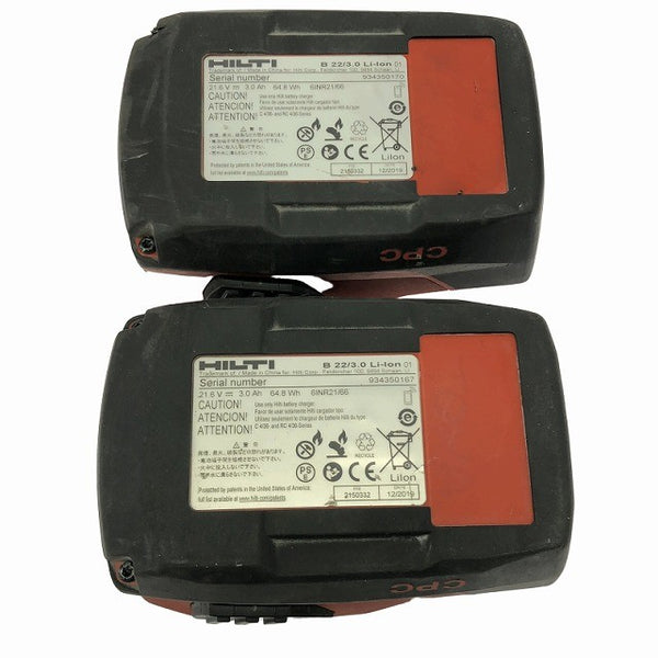☆中古品 HILTI ヒルティ 21.6V 充電式鋲打ち機 BX3-L バッテリ2個(3.0Ah)充電器 ケース 鋲打機 コンクリートネイラー ピン打機136089 - 10