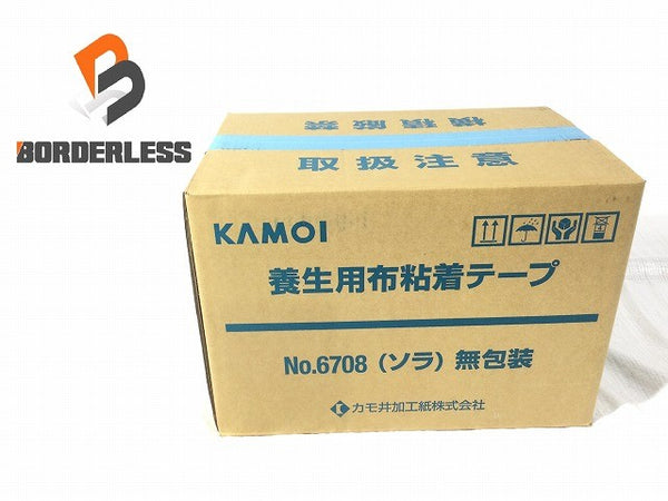 ☆未使用☆KAMOI カモ井加工紙 養生用布粘着テープ NO.6708 25mm×25m 60巻入 ソラ無包装 水色 カモ井加工紙株式会社117146 - 1