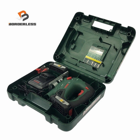 ☆中古品☆ BOSCH ボッシュ 18V コードレスジグソー PST18LI 本体+バッテリー2個(2.5Ah)充電器+ケース124573