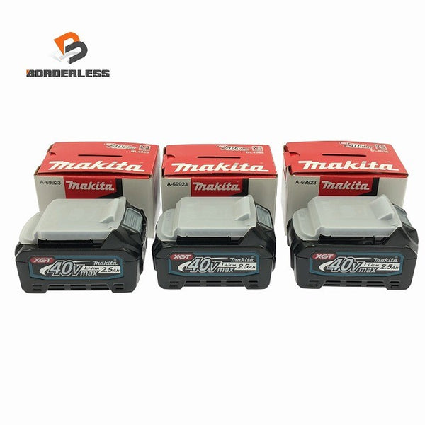 ☆未使用 3点セット☆makita マキタ 40Vmax 2.5Ah 純正リチウムイオンバッテリー BL4025 リチウムイオン電池 蓄電池 充電池134530 - 1