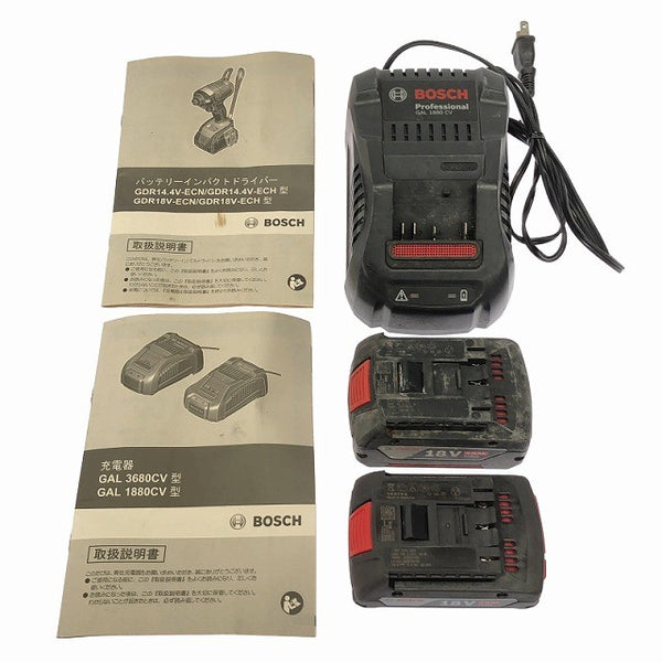 ☆中古品☆BOSCH ボッシュ 18V 充電式インパクトドライバ GDR18V-EC バッテリー2個(18V 4.0Ah 2.0Ah) 充電器付き130391 - 10