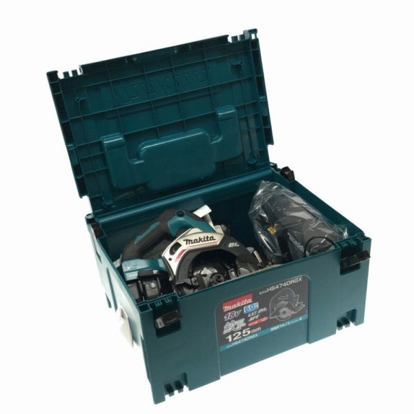 ☆未使用品☆makita マキタ 18V 125mm 充電式マルノコ HS474DRGX バッテリー2個(18V 6.0Ah)充電器 鮫肌 ケース付 丸鋸 丸のこ116421 - 3