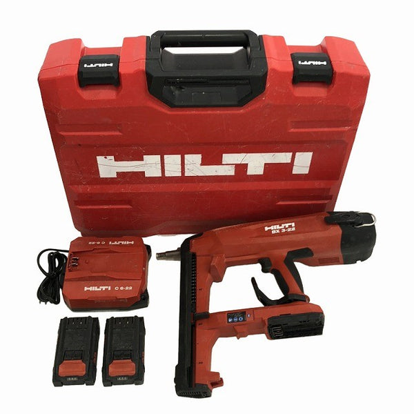 ☆中古品☆HILTI ヒルティ 21.6V 充電式鋲打ち機 BX3-L-22 バッテリ2個(2.5Ah) 充電器 ケース付 鋲打機 コンクリートネイラー132691 - 3