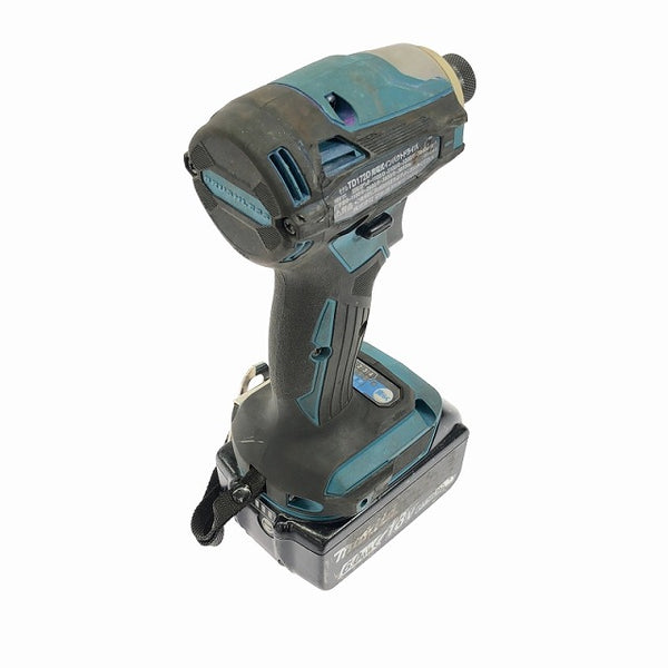 ☆中古品☆ makita マキタ 充電式インパクトドライバ TD172DRGX 青 バッテリ2個(18V6.0Ah) 充電器 ケース付 - 6