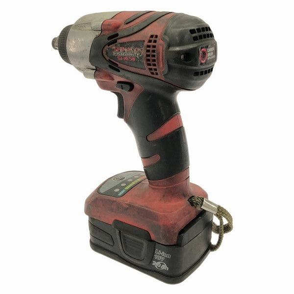 ☆中古品☆SHINANO 信濃 18V 12.7mm角 (1/2”) コードレスインパクトレンチ SI-165W バッテリー2個(18V 2.0Ah) 充電器 ケース付124769 - 7