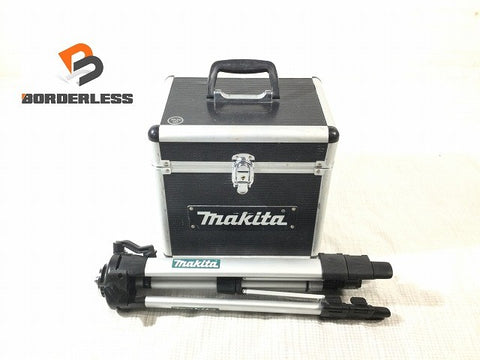 ☆中古品 makita マキタ 10.8V 充電式屋内･屋外兼用墨出し器 SK20GD 受光器 バッテリ1個 電池パック 三脚 ケース レーザー墨出し器125242